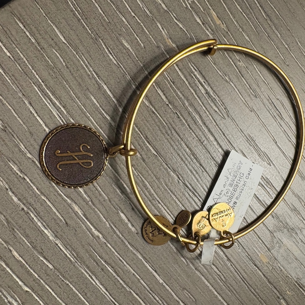 Alex and Ani H charm bracelet